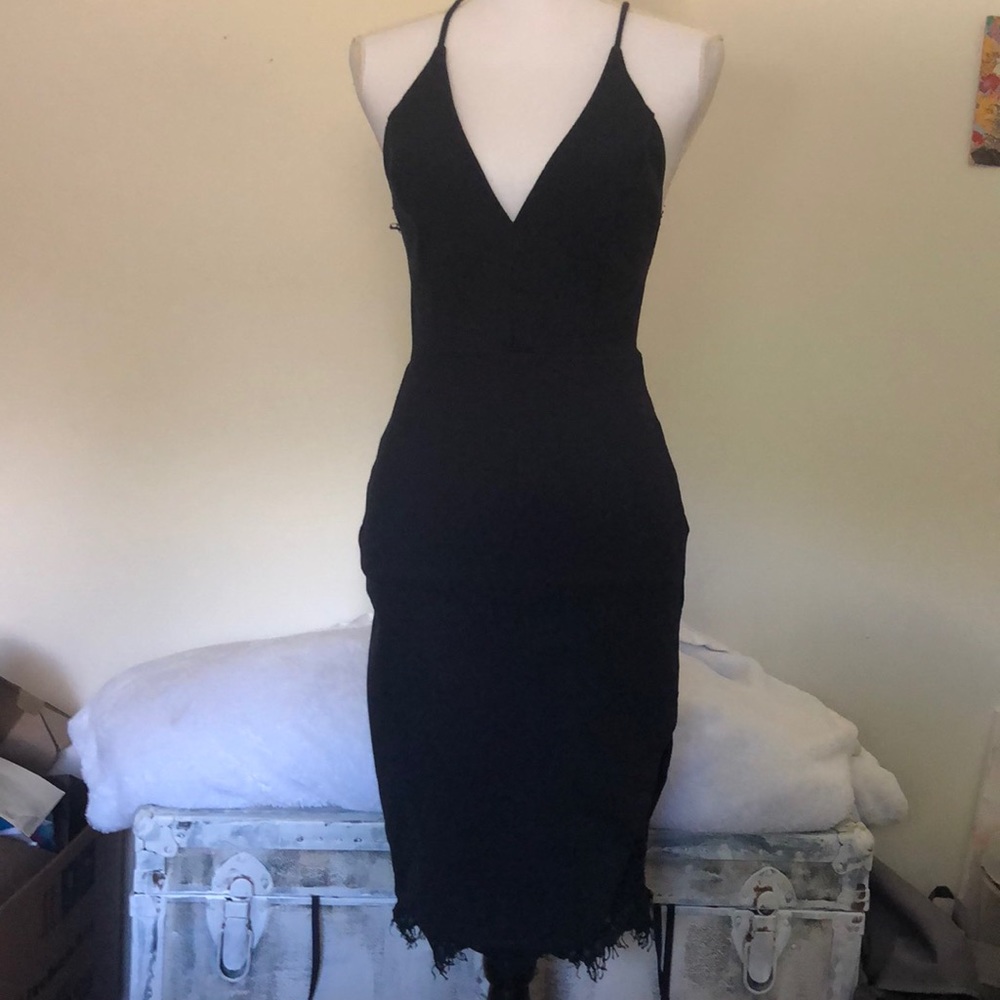 ASTR Blue Lace Dress